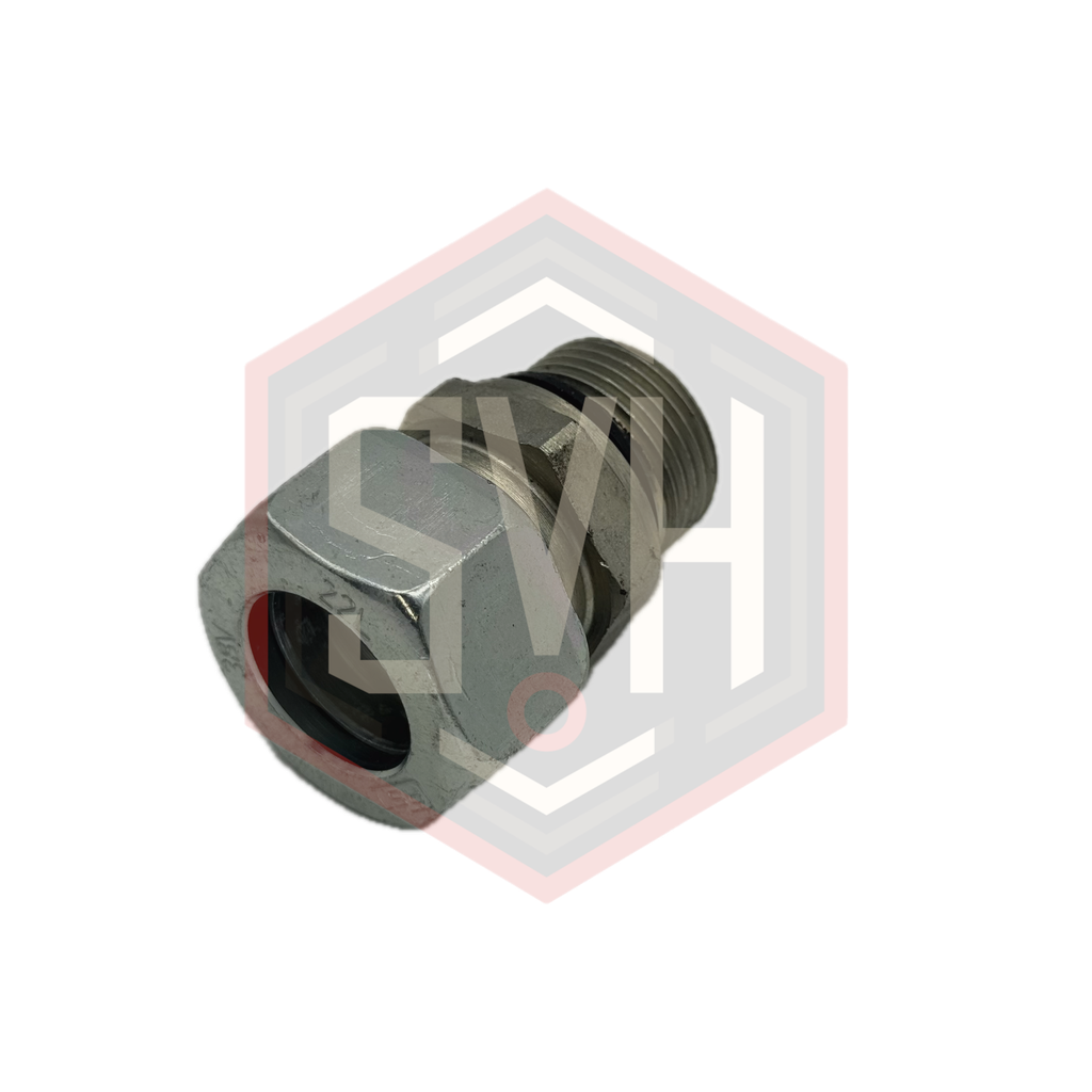  MALE STUD COUPLING WITH ELASTOMER SEAL 22L - 3/4 BSPP - DIN 2353 