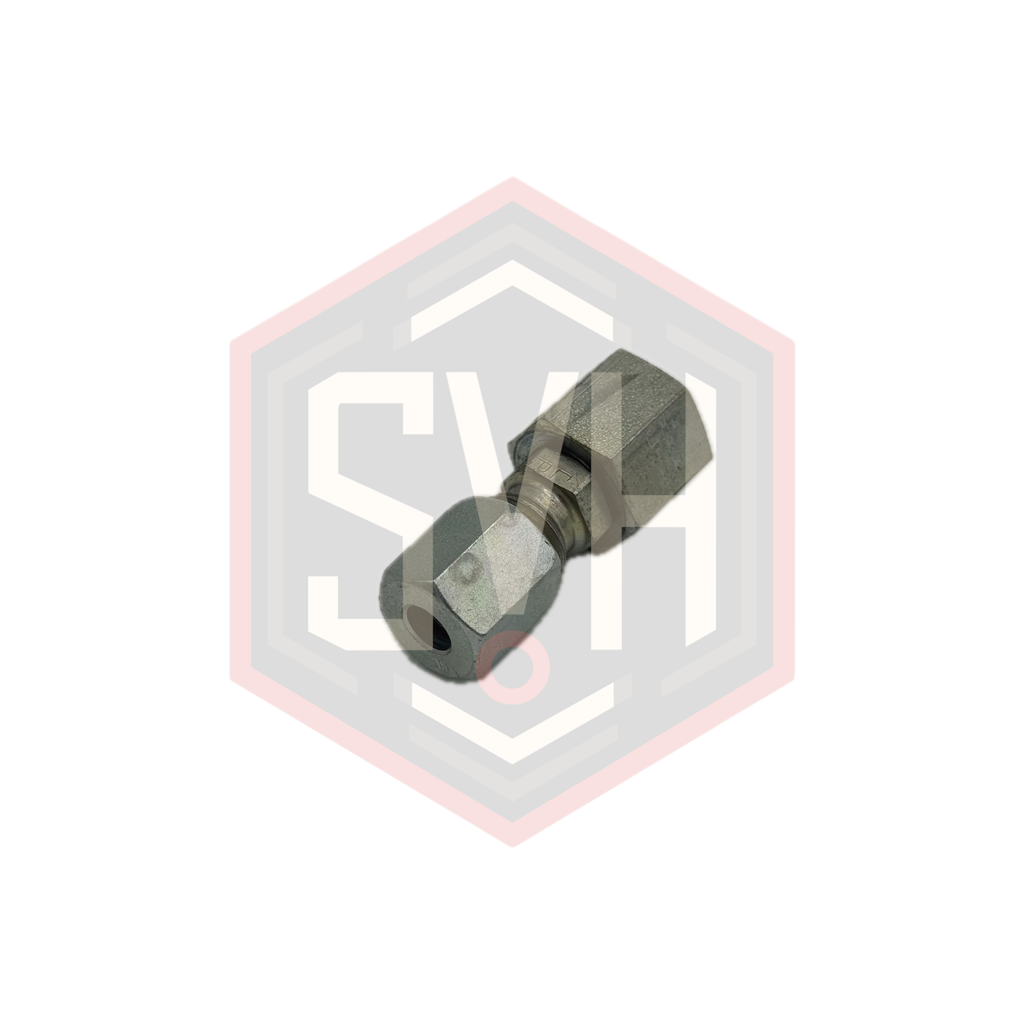  REDUCING TUBE ADAPTER WITH SWIVEL NUT 8L-6L - DIN 2353 