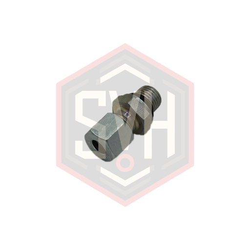 [100505]  MALE STUD COUPLING WITH ELASTOMER SEAL 8L - 1/4 BSPP - DIN 2353 