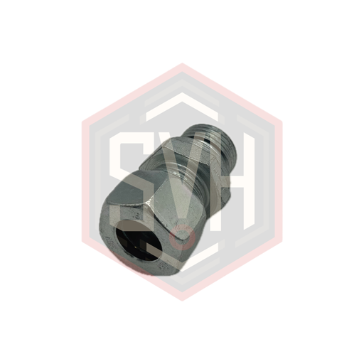 [100508]  MALE STUD COUPLING WITH ELASTOMER SEAL 15L - 1/2 BSPP  - DIN 2353 